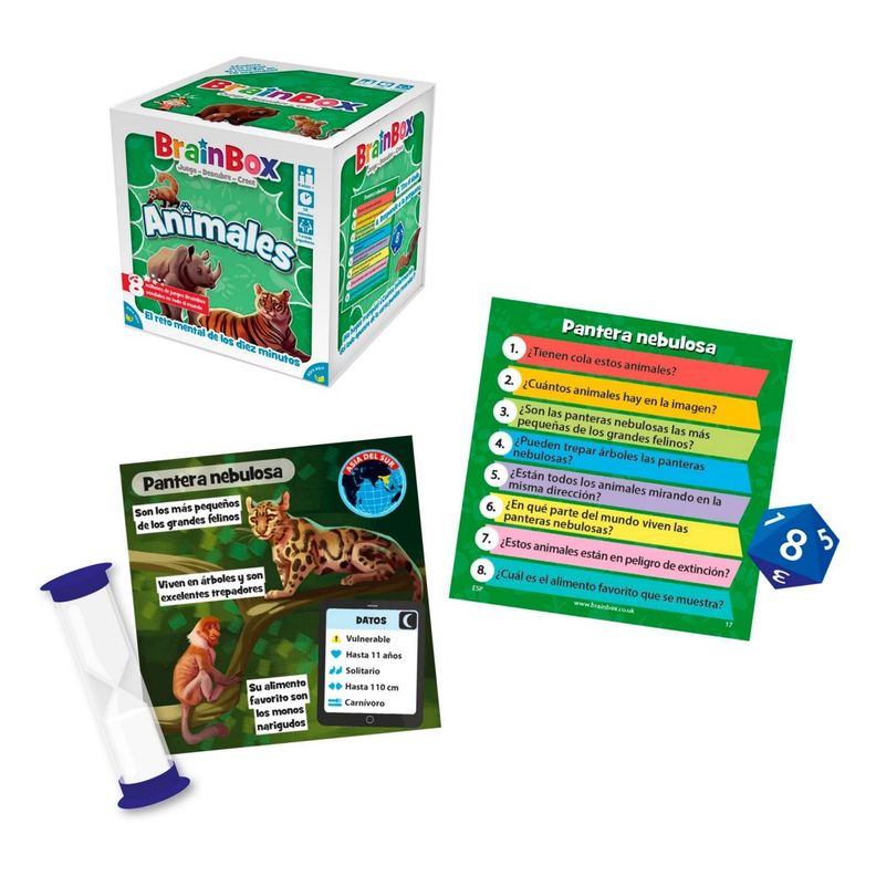 Juego de cartas Brainbox Animales observacion y memoria