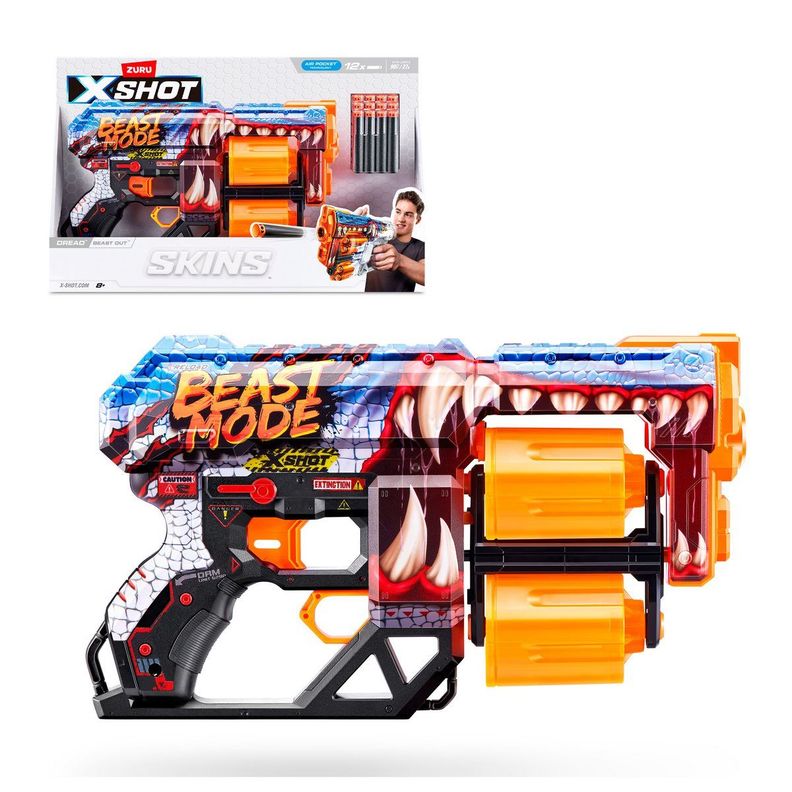 LANZA DARDOS DREAD SKINS CON 12 DARDOS X-SHOT - BEAST OUT-2