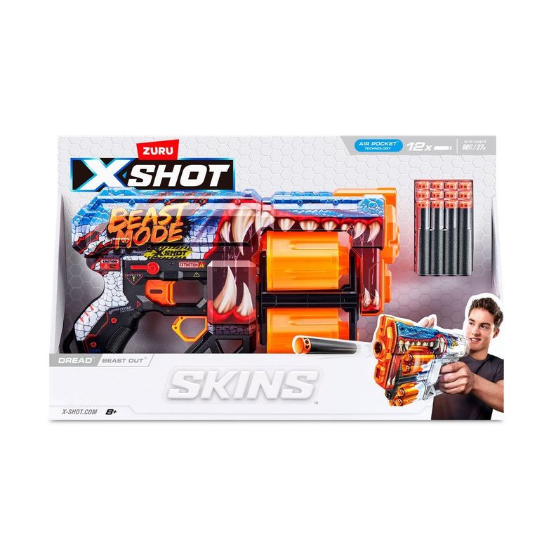 LANZA DARDOS DREAD SKINS CON 12 DARDOS X-SHOT - BEAST OUT-3