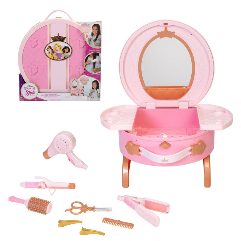 Tocador De Belleza De Viaje Con Accesorios Princesas Disney-0