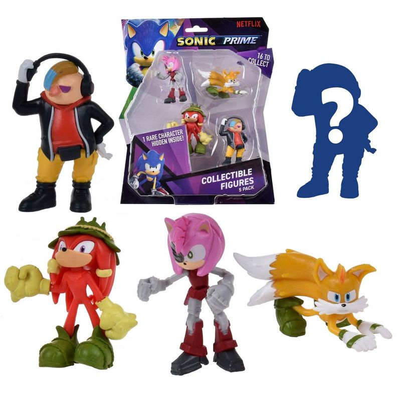 Pack 5 Figuras Sonic De 7 Cms - Pack-3 Amy-0
