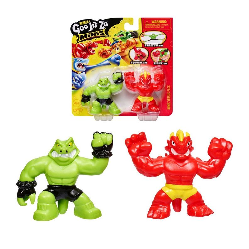 GOO JIT ZU - FIGURAS MINI HEROES 6 CM - BLAZAGON VS ROCK JAW-0