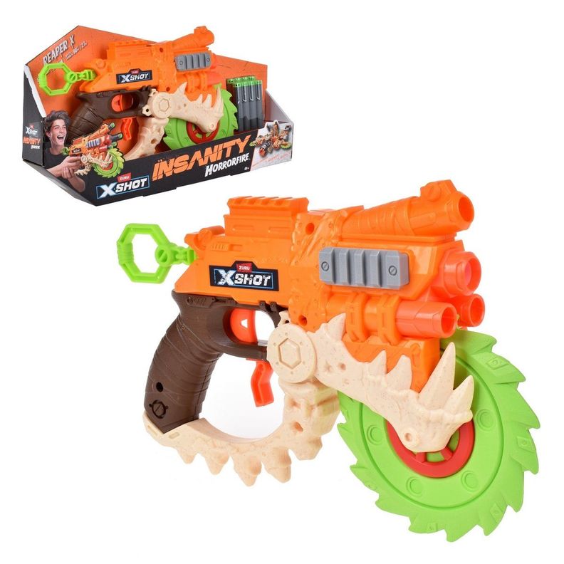LANZA DARDOS HORROR FIRE REAPER-X CON 8 DARDOS X-SHOT-0