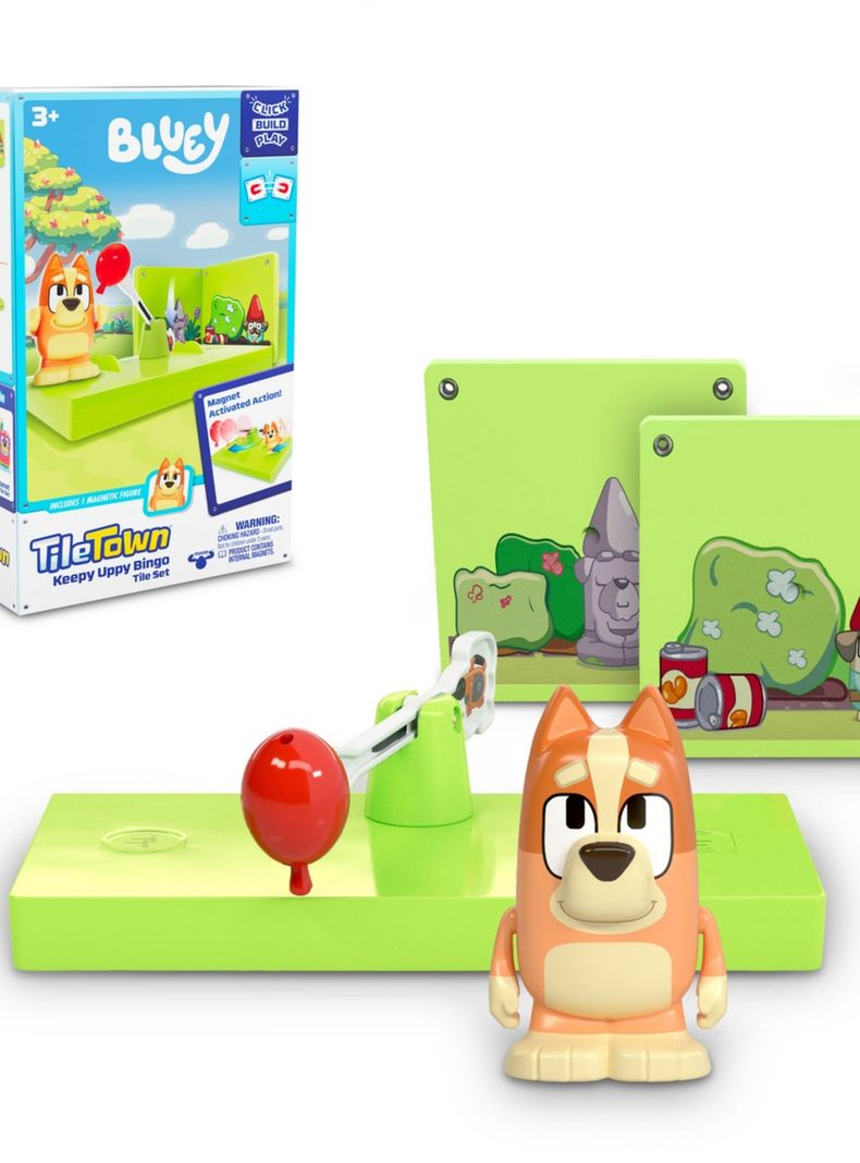 Bloques Construccion Magneticos Bluey Tile Town-Keepy Bingo