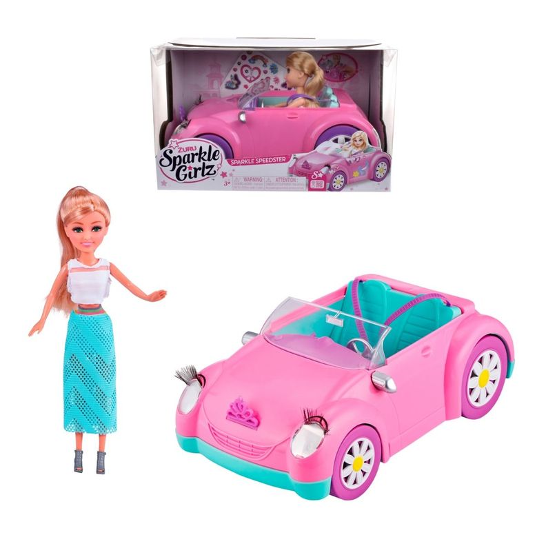 Auto Convertible Con Muñeca De 27 Cms Sparkle Girlz-0