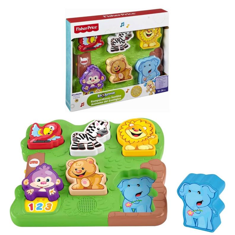 Rompecabezas De Animales Fisher Price - Verde-0