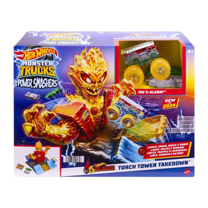 HOT WHEELS MONSTER TRUCKS ARENA  DEMOLICIÓN APAGA FUEGO-1