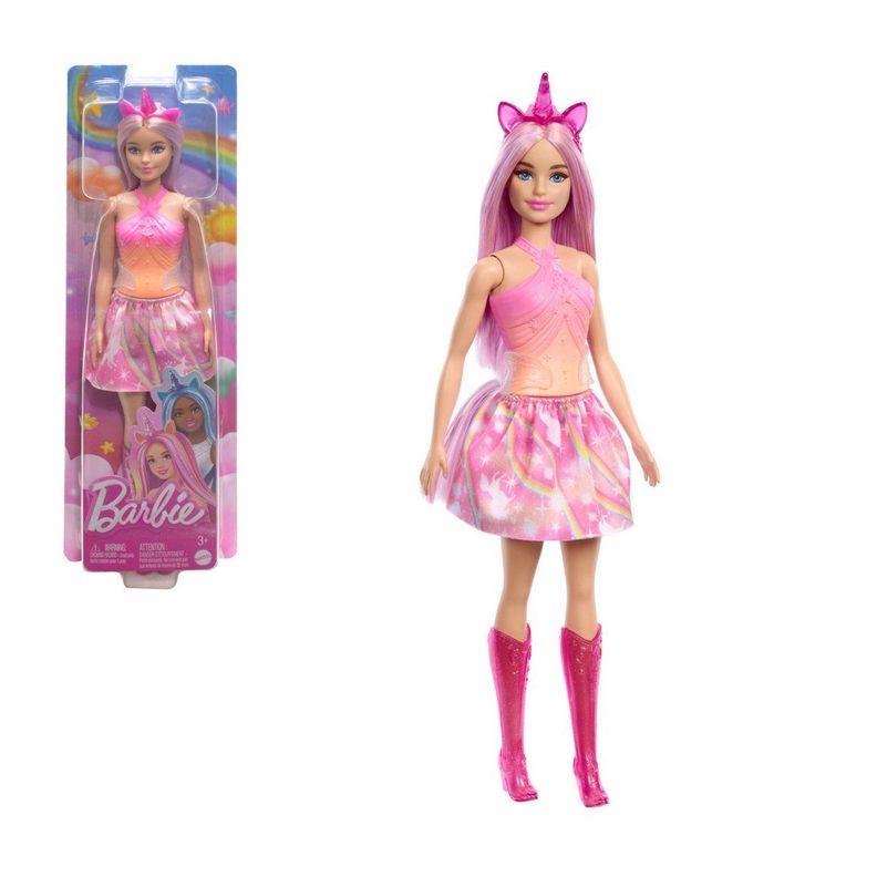 BARBIE FANTASIA A MUÑECA UNICORNIO FALDAS DE ENSUEÑO - ROSA-0