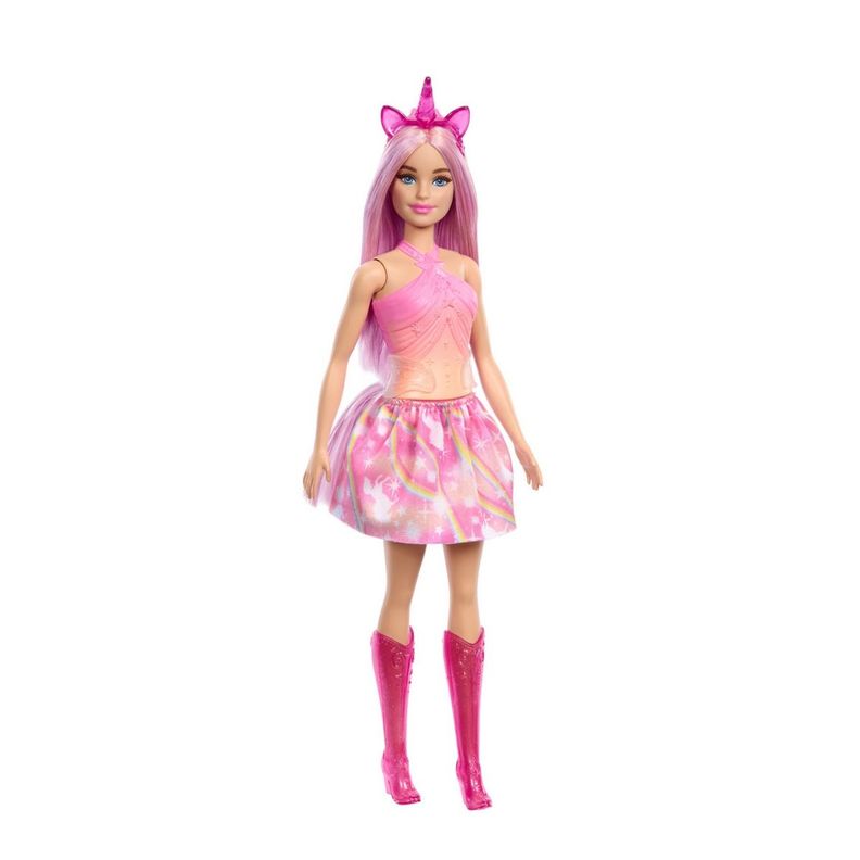 BARBIE FANTASIA A MUÑECA UNICORNIO FALDAS DE ENSUEÑO - ROSA-1
