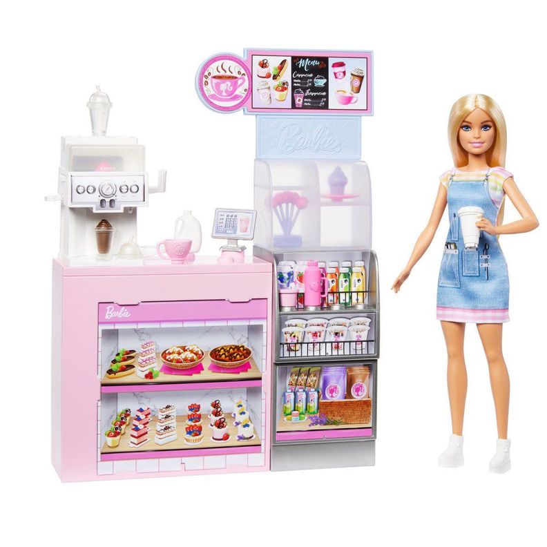 BARBIE PROFESIONES SET DE JUEGO DIVERSIÓN EN LA CAFETERÍA-0
