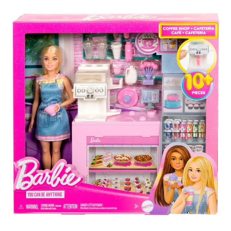 BARBIE PROFESIONES SET DE JUEGO DIVERSIÓN EN LA CAFETERÍA-4