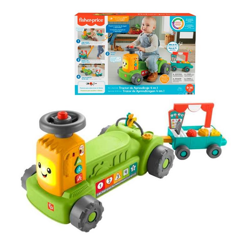 Fisher-Price Tractor De Aprendizaje 4 En 1-0