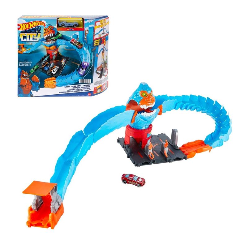 Hot Wheels City Pista De Juguete Némesis Gorila-0