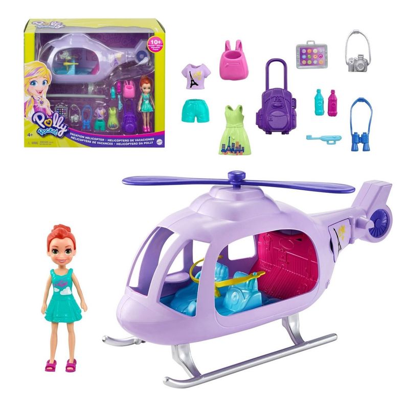 Polly Pocket Super Helicóptero De Viaje Mattel-0