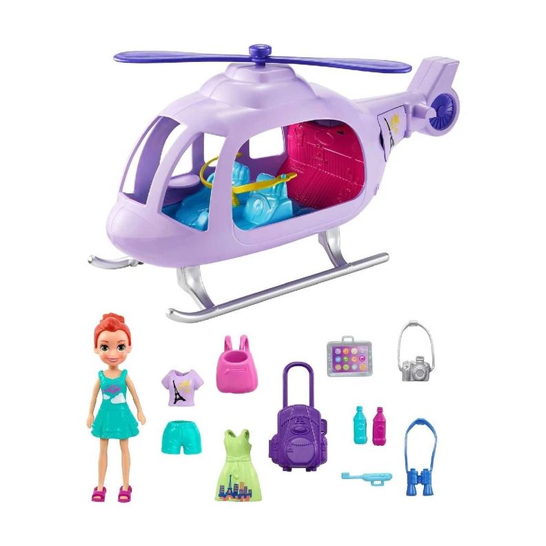 Polly Pocket Super Helicóptero De Viaje Mattel-1