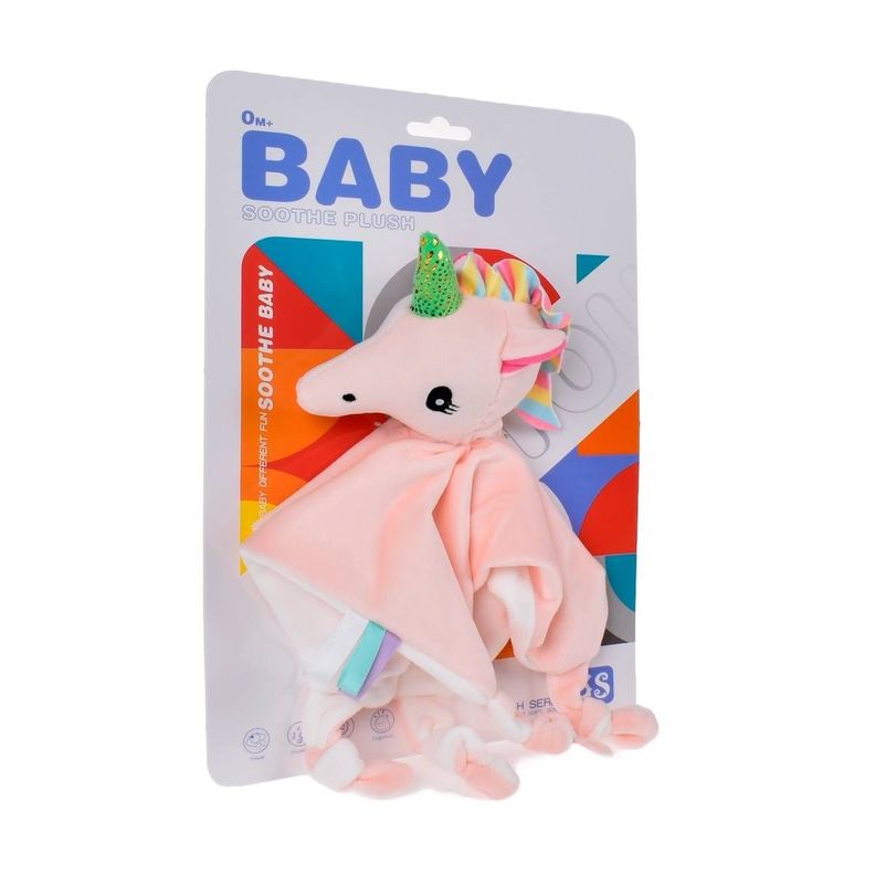 TUTO CONEJO DE PLUSH BLANCO CON SONAJERO - UNICORNIO-3