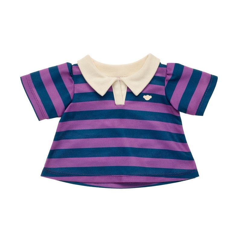 Vestido Build a Bear clasico lineas azul y morado