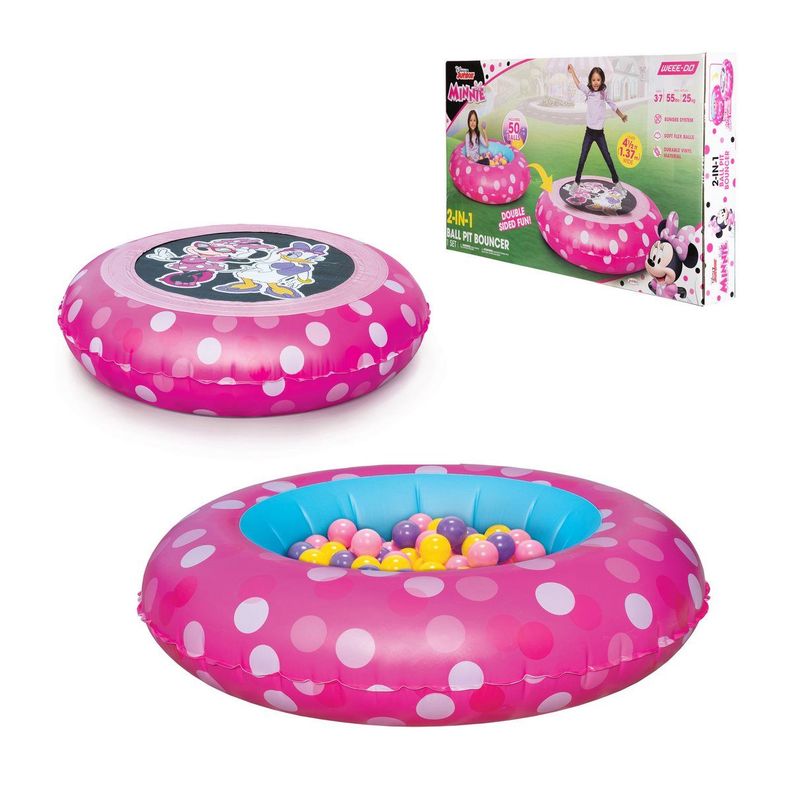 ESTACION DE JUEGO 2 EN 1 PISCINA Y BASE PARA SALTAR DE 137 CMS CON 50 PELOTAS MINNIE-0