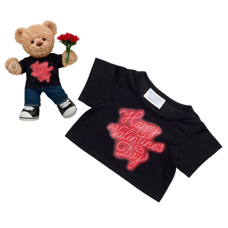 Polera Build A Bear neon San Valentin para peluche