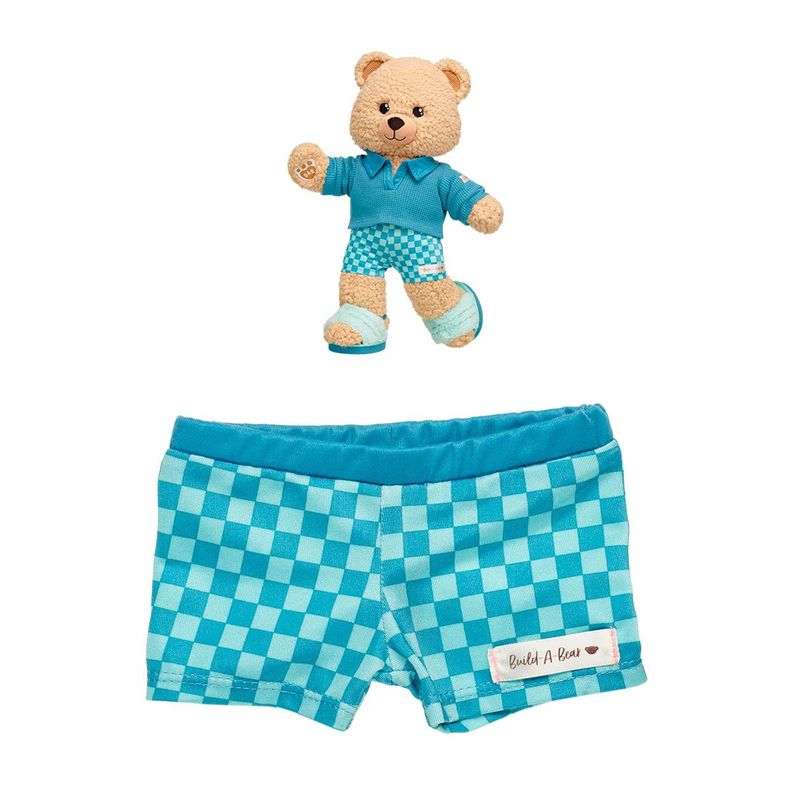 Short cuadrille Build A Bear azul para peluche