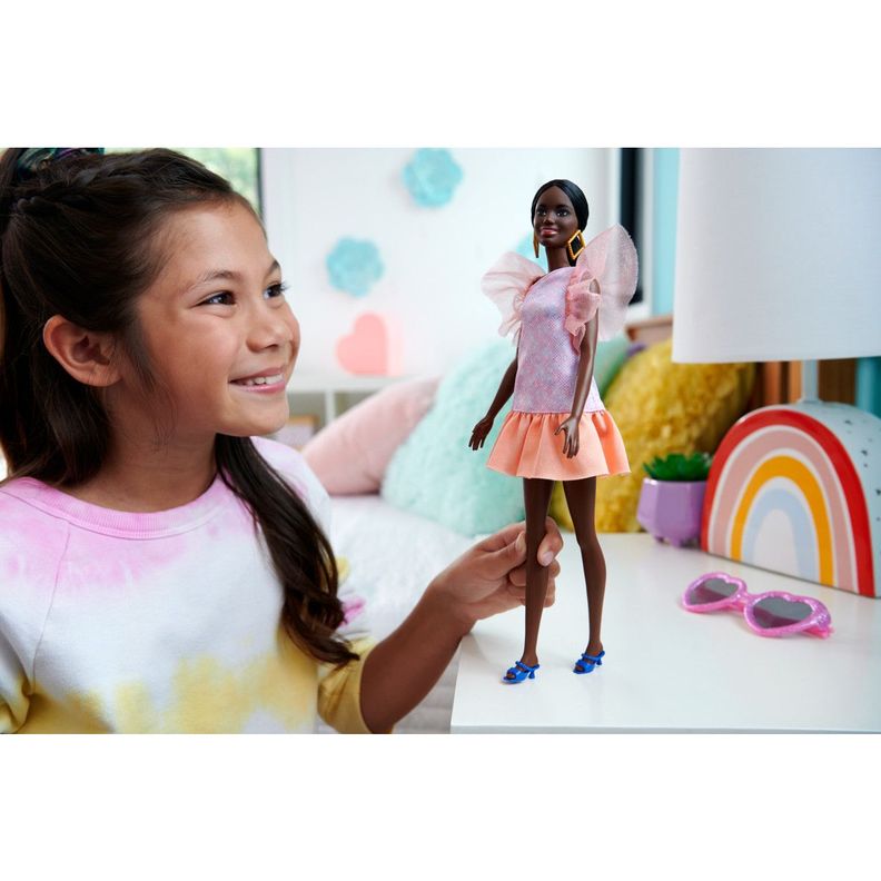 BARBIE FASHIONISTAS - VESTIDO NARANJA-1