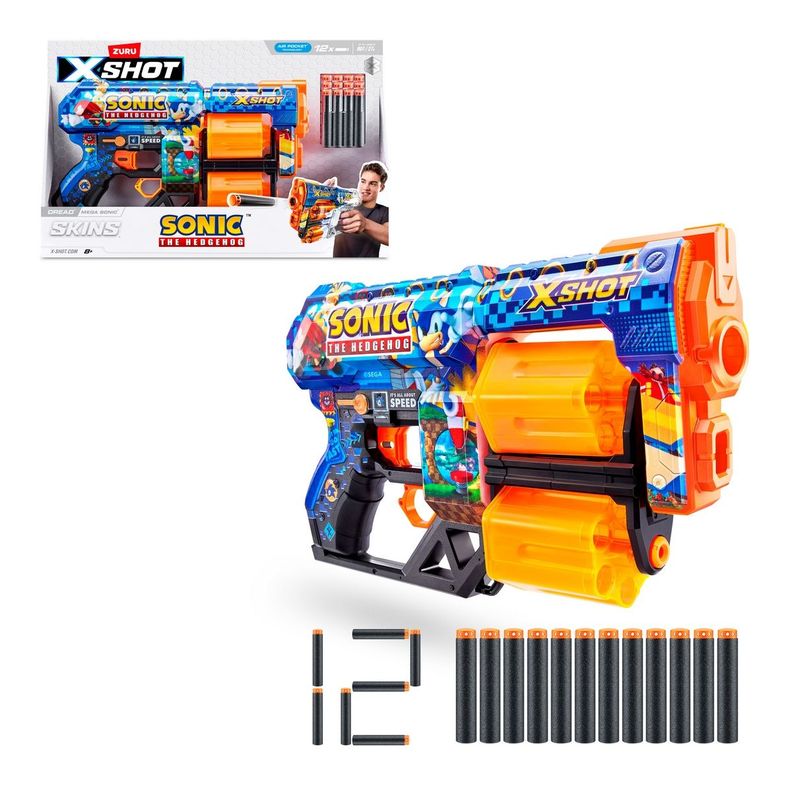 LANZADOR SKIN SONIC X-SHOT-MEGA SONIC-0