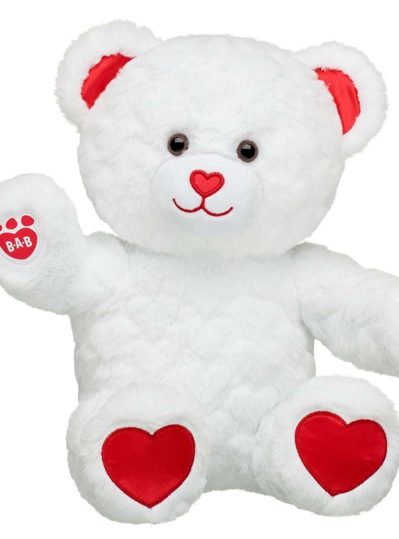 Peluche Oso Blanco Corazón Build-A-Bear