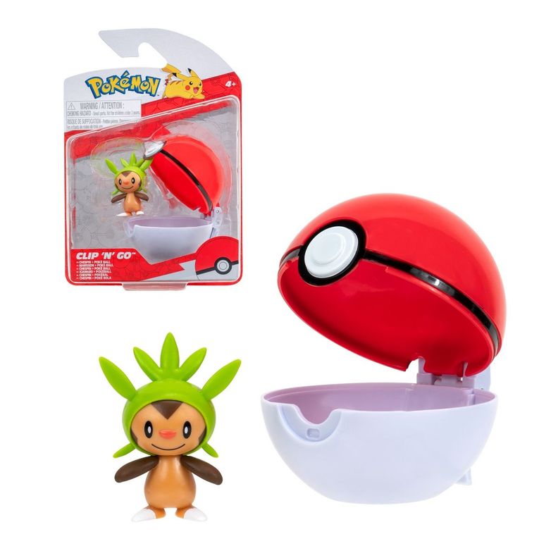 POKEBOLA CON FIGURA POKEMON - CHESPIN & POKEBALL-2