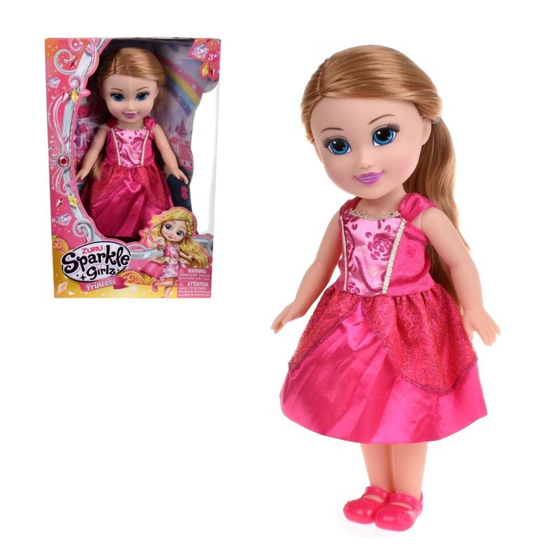 Muñeca Princesa De 33 Cms Sparkle Girlz De Zuru - Rojo-0