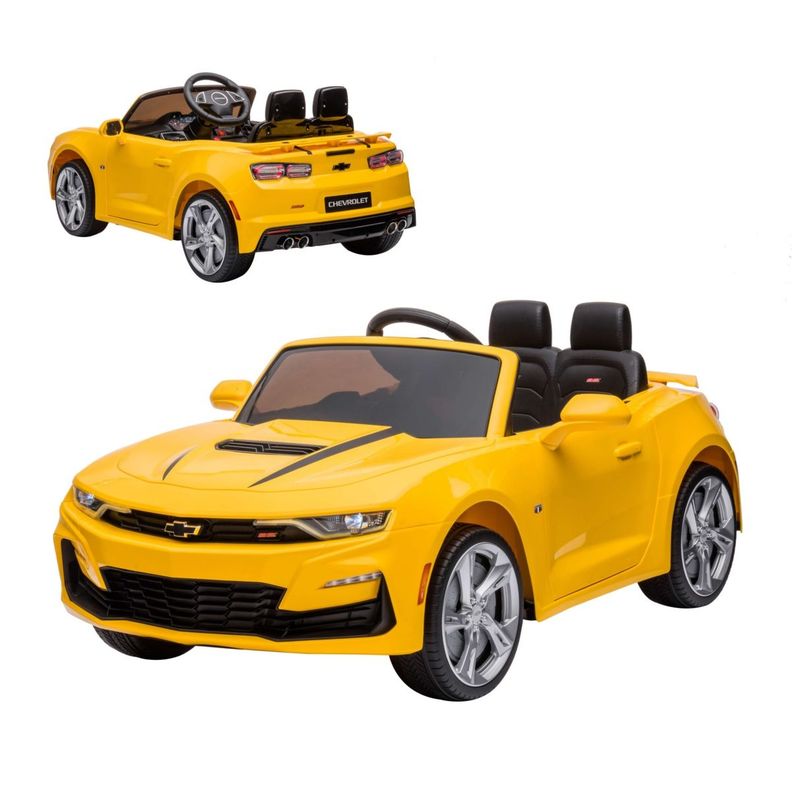 Auto A Bateria para niños Chevrolet Camaro Amarillo-0
