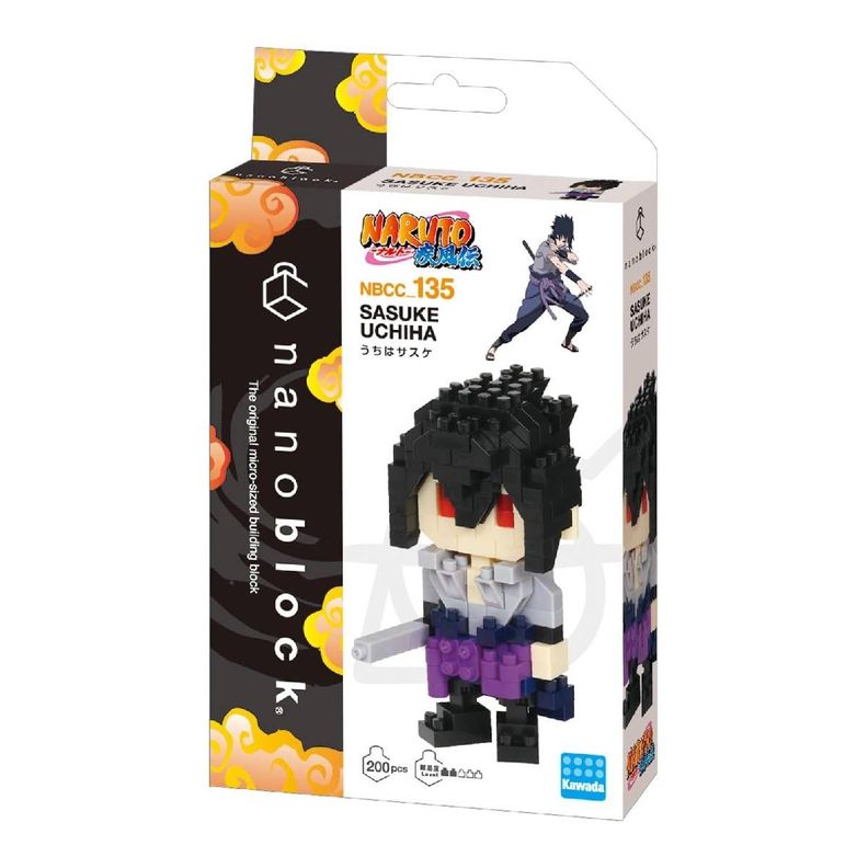 FIGURA NANOBLOCK NARUTO SHIPPUDEN BANDAI - SASUKE UCHIHA-4