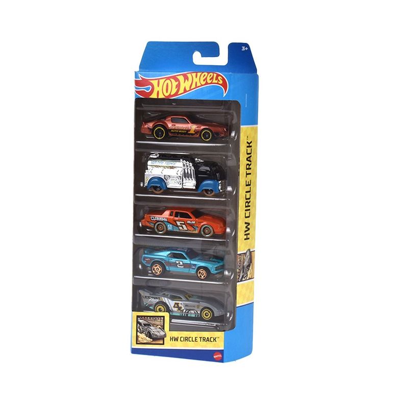 Pack 5 Autos Basicos Hotwheels - Hw Circle Track