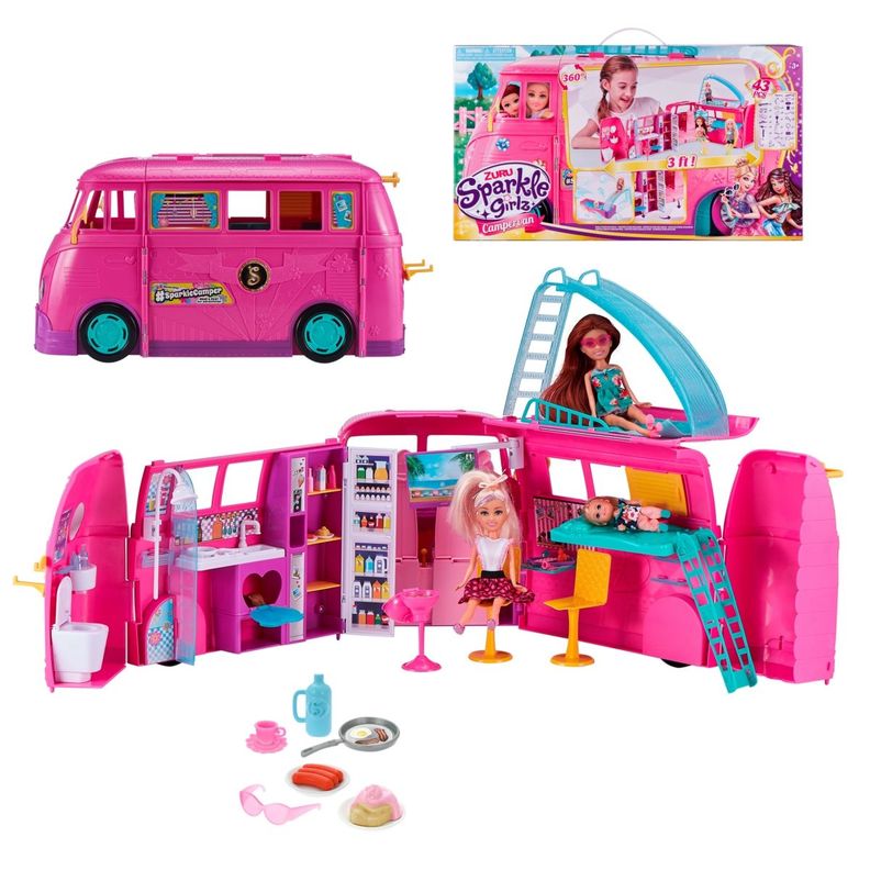Camper Retro De Lujo Sparkle Girlz - No Incluye Muñeca-0