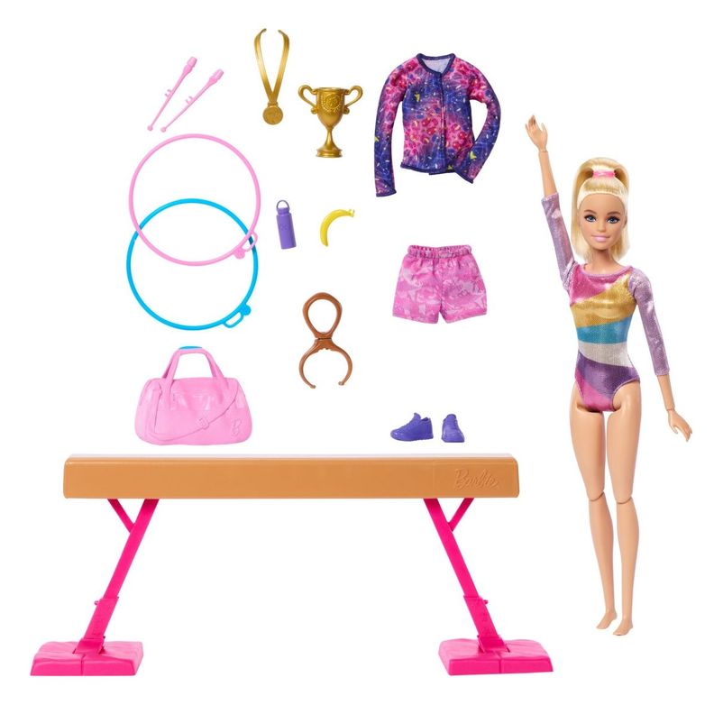 Barbie Profesiones Gimnasta Cabell Rubio-1