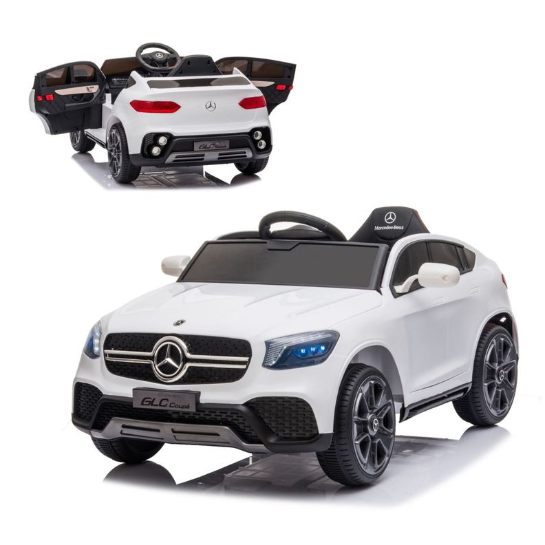 Auto A Bateria Mercedes Benz Blc Blanco De 12v De 2 Motores-0