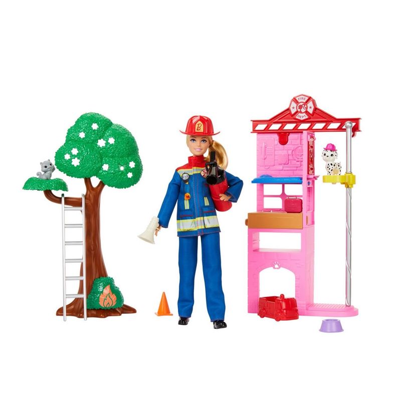 BARBIE PROFESIONES BOMBERA AL RESCATE MATTEL-1
