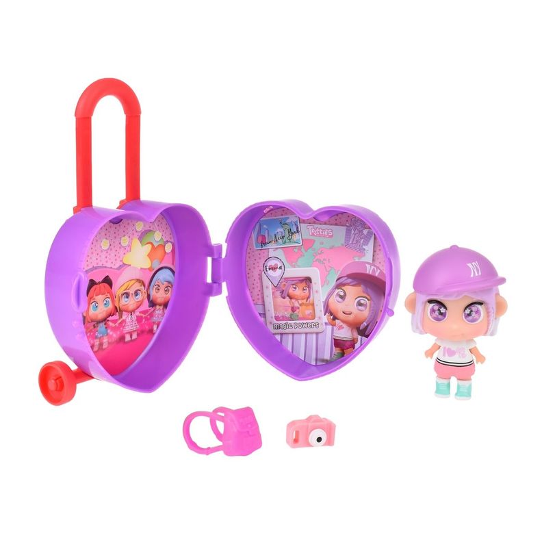 MALETA CORAZON CON MUÑECA MINI TROTTIES - MORADO-2