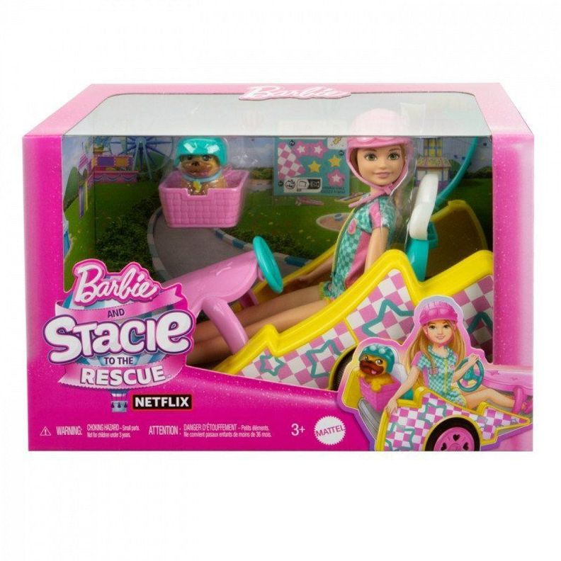 BARBIE VEHÍCULO PARA MUÑECAS STACIE AL RESCATE GO-KART-3