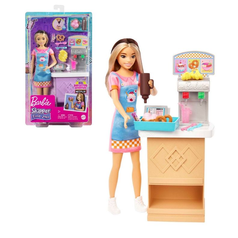 Barbie Set De Juego Skipper Barra De Botanas-0