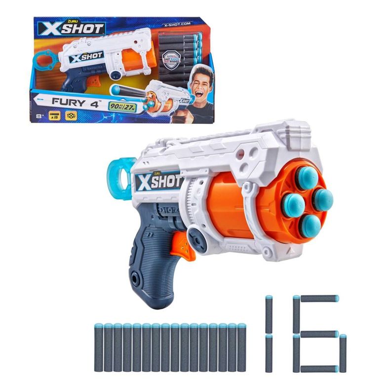 Pistola Fury 4 Lanza Dardos X-shot-0