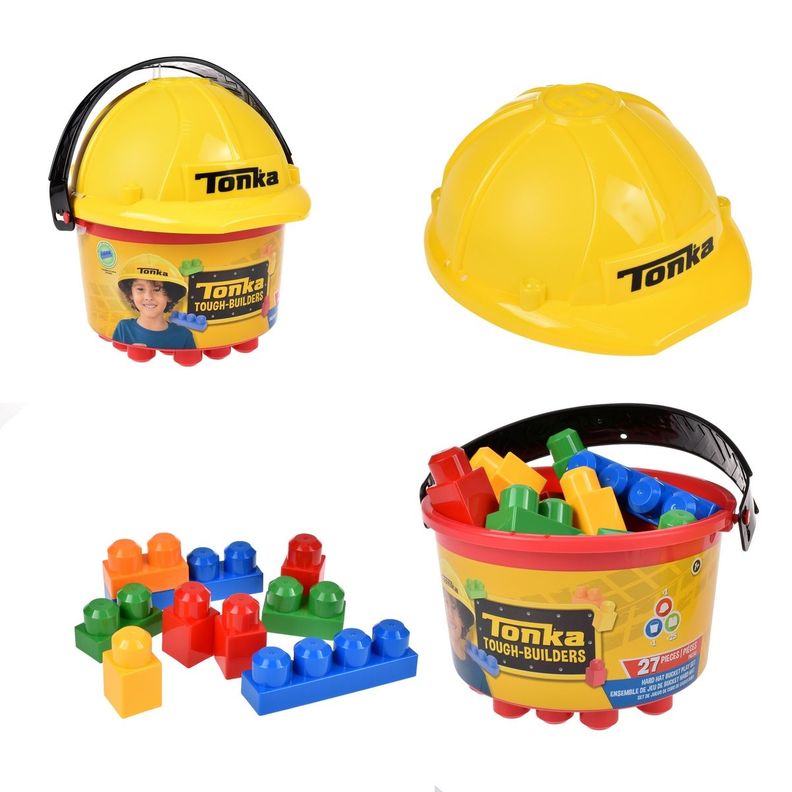 Set De 25 Bloques En Balde Con Casco Tonka-0