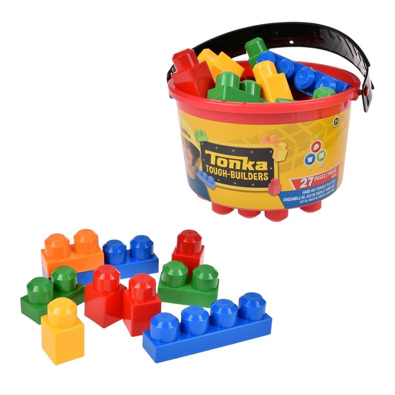 Set De 25 Bloques En Balde Con Casco Tonka-1