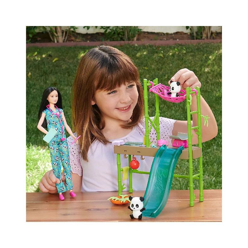 Barbie Profesiones Set De Juego Cuidadora De Pandas-1
