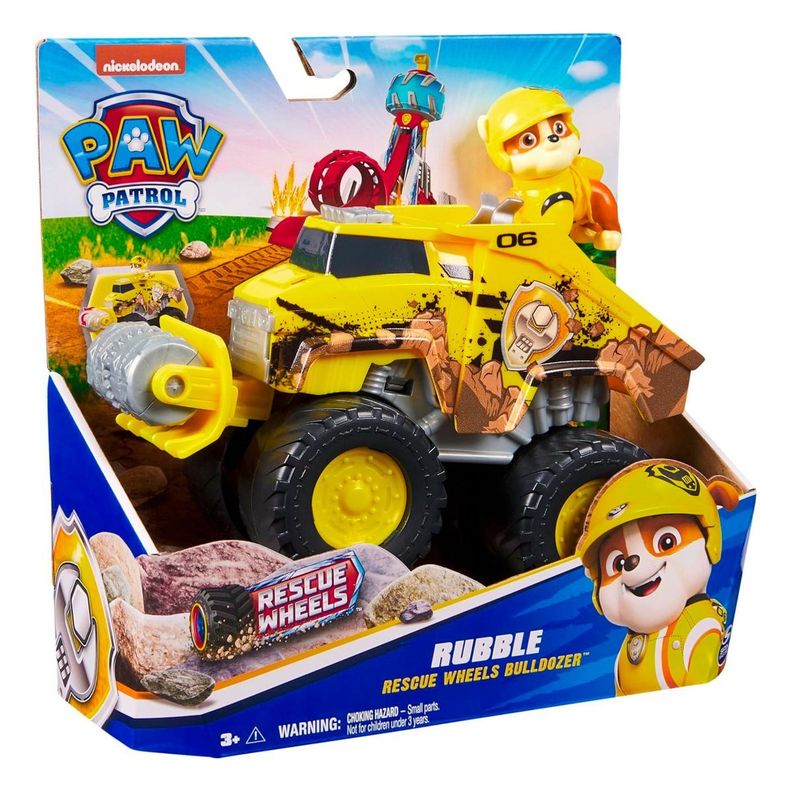 PAW PATROL VEHICULO  - RUBBLE RESCUE WHEELS BULLDOZER-1