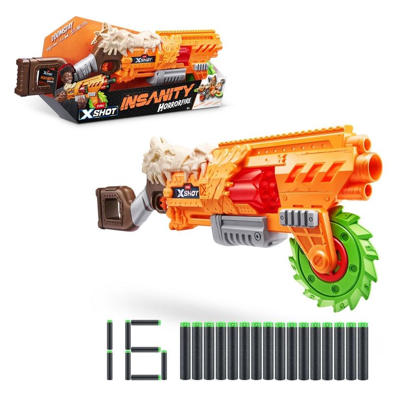LANZA DARDOS HORROR FIRE DOOMSDAY CON 16 DARDOS X-SHOT-0