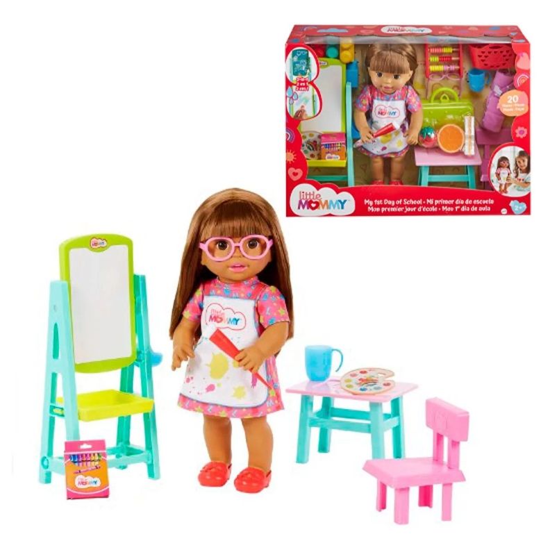 Little Mommy Mi Primer Dia De Clases Mattel Castaña Little Mommy