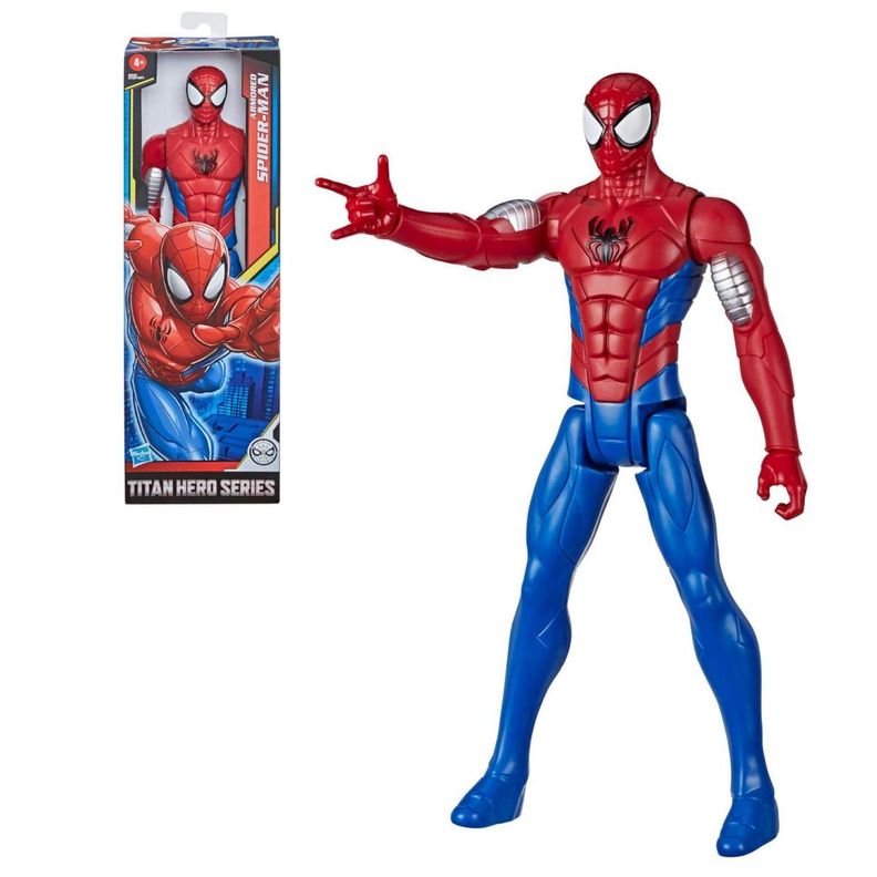 Spiderman Figura Titan Heroe Web Warriors Hasbro - Armored-0