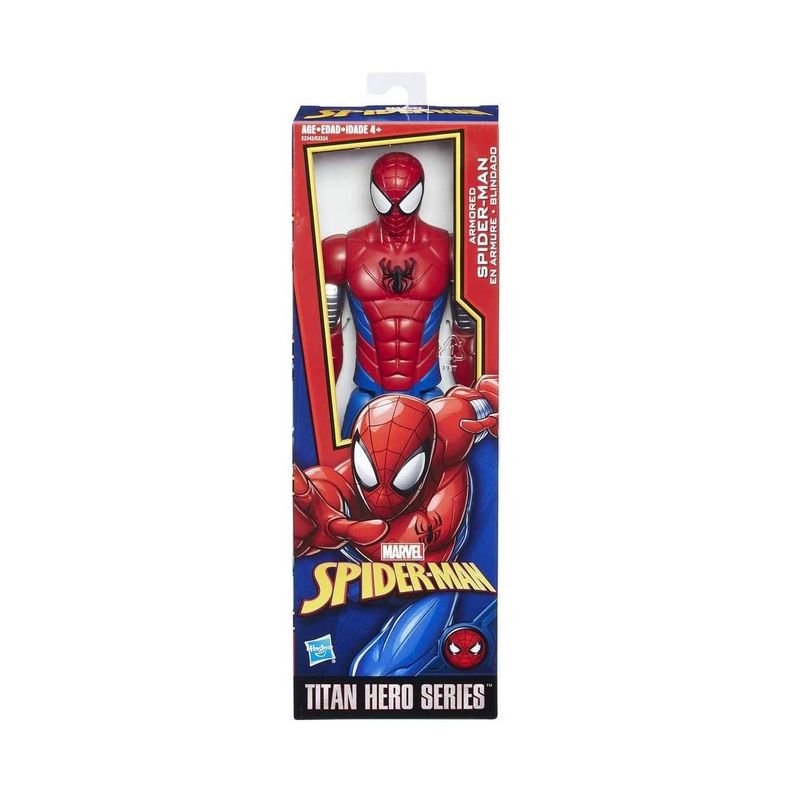Spiderman Figura Titan Heroe Web Warriors Hasbro - Armored-2