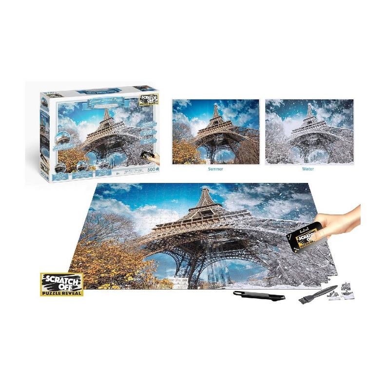 Puzzle Raspa 2 En 1 De 500 Piezas De Paisajes-0
