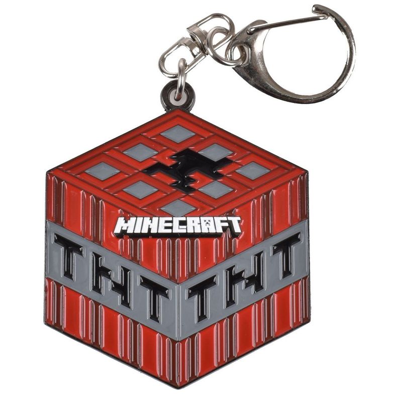 Pack de 3 llaveros metalicos Minecraft coleccion TNT